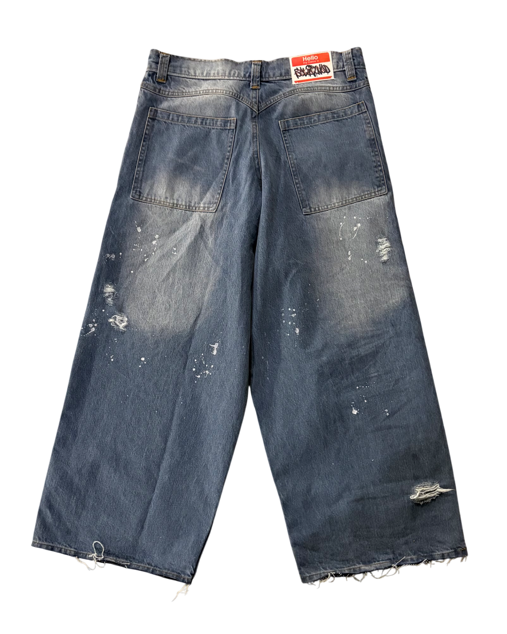 “Thrashed” Double Knee Denim