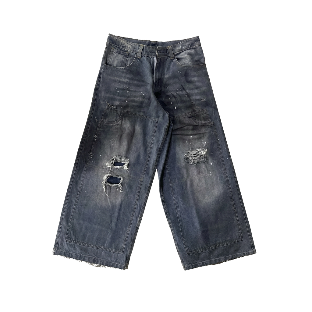 “Thrashed” Double Knee Denim