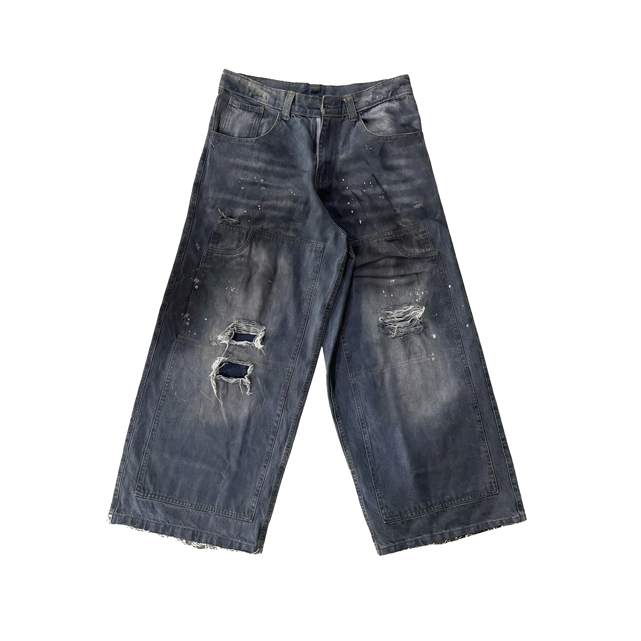 “Thrashed” Double Knee Denim